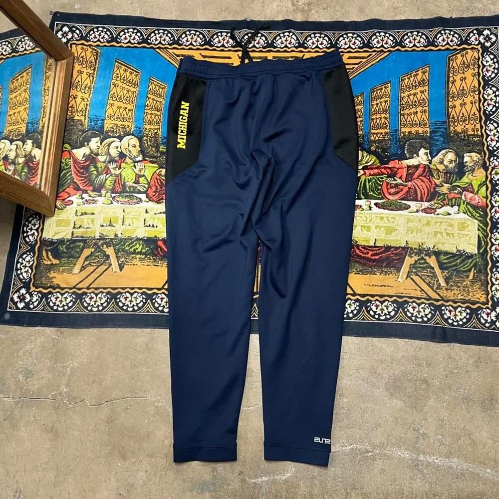 Jordan Michigan Wolverines Trackpants Size XXXL 3XL Snap button Ncaa basketball
